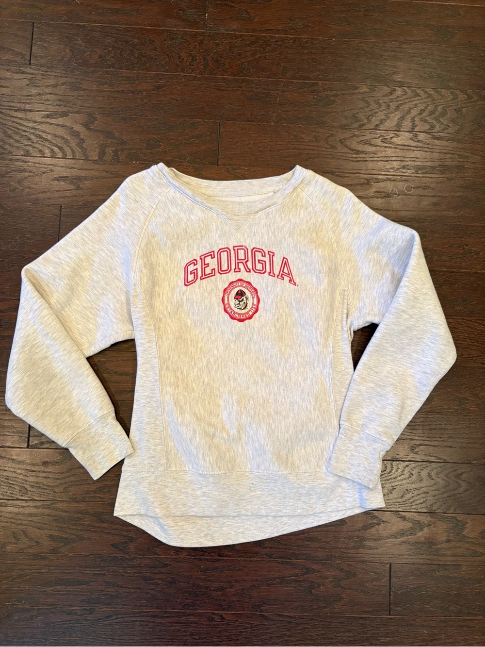 Knights Apparel Light Gray Georgia Pullover Sweatshirt with Red Logo